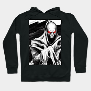 CREEPY RED EYED SPOOKY HALLOWEEN VAMPIRE SKULL Hoodie